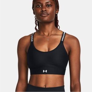 NWT Under Armour Infinity 2.0 black lightweight adjustable sports bra size XL